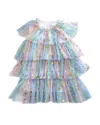 Lola + The Boys Girls' Pastel Stars Dress - Little Kid, Big Kid In Multi