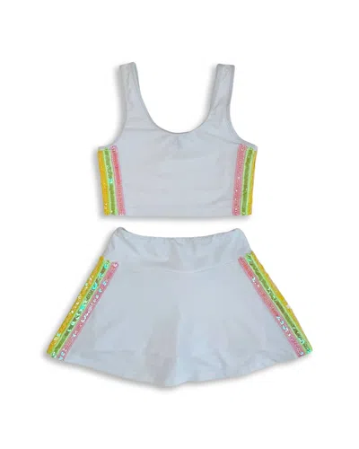 Lola + The Boys Kids'  Rainbow Sherbet Sequin Tennis Set