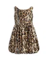 Lola + The Boys Girls' Sequin Leopard Bubble Dress - Little Kid, Big Kid In Animal Print