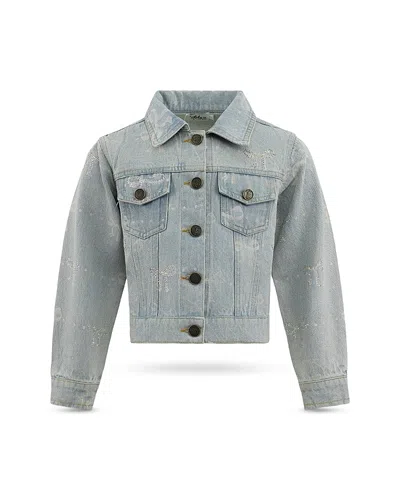 Lola + The Boys Girls' Sparkle Bows Denim Jacket - Little Kid, Big Kid In Blue