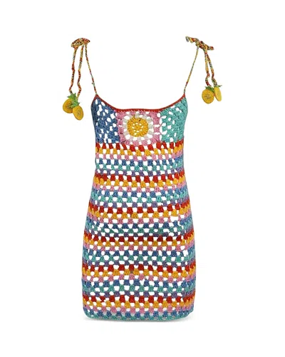 Lola + The Boys Girls' Sunshine Mood Crochet Dress - Little Kid, Big Kid In Multi