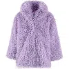 Lola + The Boys Haze Faux Fur Coat In Purple