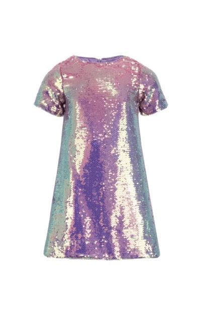 Lola + The Boys Kids'  Haze Sequin Dress In Purple