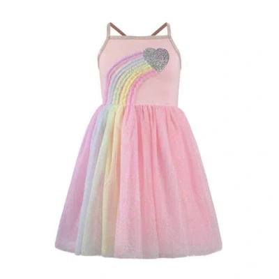 Lola + The Boys Kids'  Heart Rainbow Tulle Dress