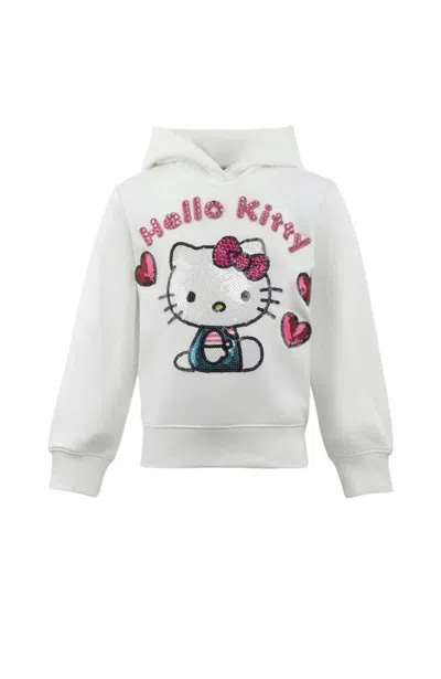 Lola + The Boys Kids'  Hello Kitty® Gem Love Hoodie In White