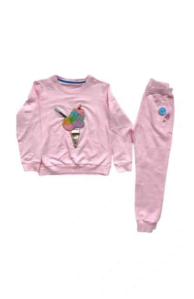 Lola + The Boys Kids'  Ice Cream Pearl Gem Set In Pink