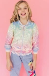 Lola + The Boys Icy Ombre Sequin Jacket In Multi