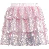 Lola + The Boys Iridescent Shimmer Sequin Skirt In Pink