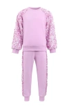Lola + The Boys Lavender Sequin Joggers Set In Purple
