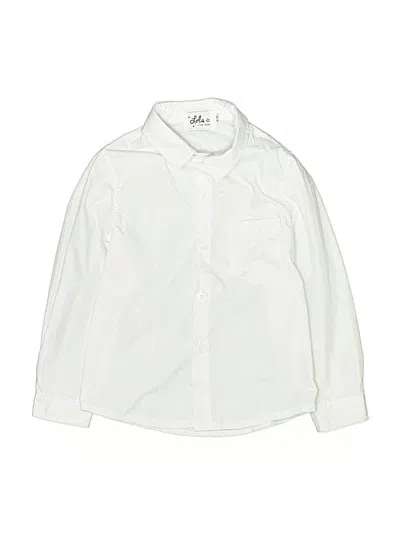 Pre-owned Lola + The Boys Kids' Long Sleeve Button Down Shirt In White