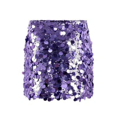 Lola + The Boys Kids' Girl's Magic Paillette Mini Sequin Skirt In Purple