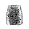 Lola + The Boys Kids' Girl's Magic Paillette Mini Sequin Skirt In Silver