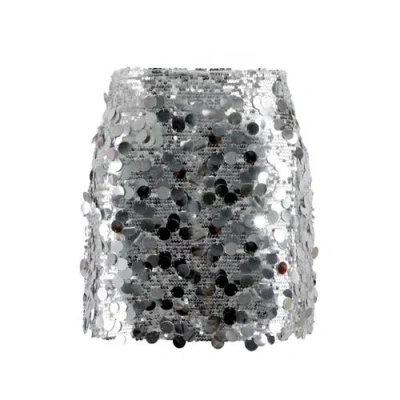 Lola + The Boys Kids' Girl's Magic Paillette Mini Sequin Skirt In Silver