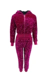 Lola + The Boys Girls' Hot Pink Magic Sequin Set Little Kid, Big Kid In Pink