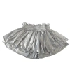 Lola + The Boys Metallic Skort In Metallic Silver