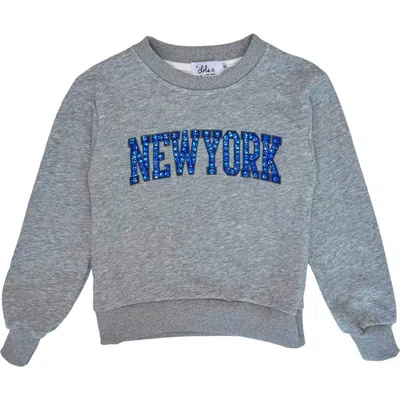 Lola + The Boys Kids'  New York City Gems Sweatshirt In Grey