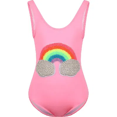 Lola + The Boys Kids'  Pearl Clouds Rainbow Swimsuit