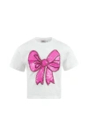 Lola + The Boys Pinky Big Bow T-shirt In Blue