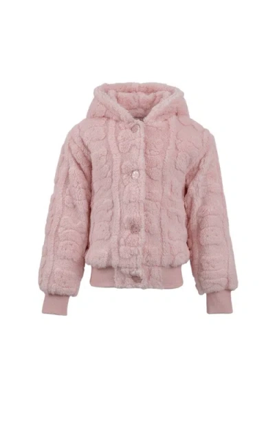 Lola + The Boys Kids'  Plush Teddy Bear Jacket In Pink