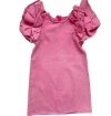 Lola + The Boys Princess Ruffle Denim Dress In Medium Pink