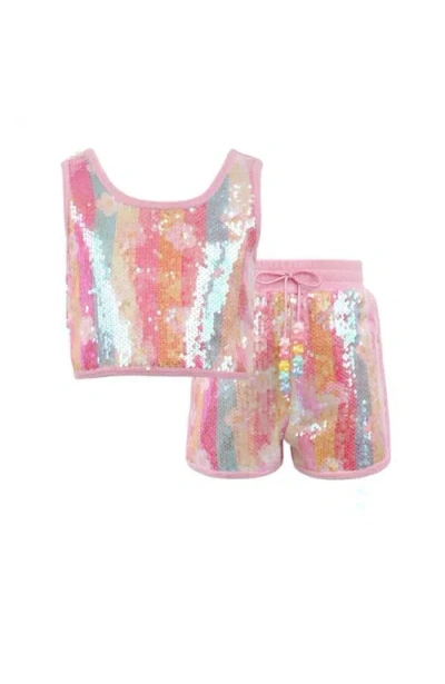 Lola + The Boys Kids'  Rainbow Sequin Dreams Set In Multi