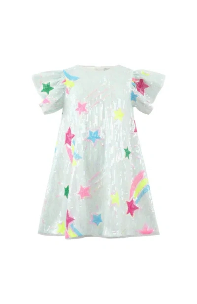 Lola + The Boys Kids'  Rainbow Shooting Star Sequin Dress