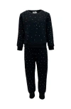 Lola + The Boys Girls' Rainbow Sparkle Cotton Rhinestone Embellished Sweatshirt & Pants Set - Little Kid, Big Kid