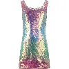 Lola + The Boys Rainbow Sunset Gem Dress In Multi