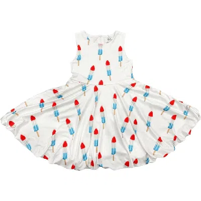 Lola + The Boys Kids'  Rocket Pop Summer Dress In White
