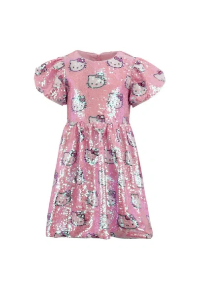 Lola + The Boys Kids'  Sequin Hello Kitty® Party Dress In Pink