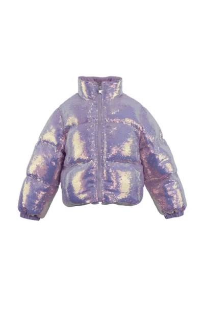 Lola + The Boys Kids'  Shimmer Puffer In Purple