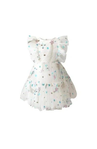 Lola + The Boys Kids'  Shooting Star Tulle Dress In White