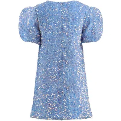 Lola + The Boys Kids'  Snow Angel Shimmer Dress In Blue