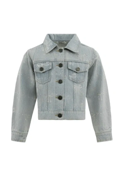 Lola + The Boys Kids'  Sparkle Bows Denim Jacket In Blue