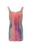 LOLA + THE BOYS SUNSET OMBRE SHIMMER DRESS