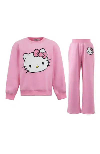 Lola + The Boys Kids'  Super Soft Knit Hello Kitty® Set In Pink
