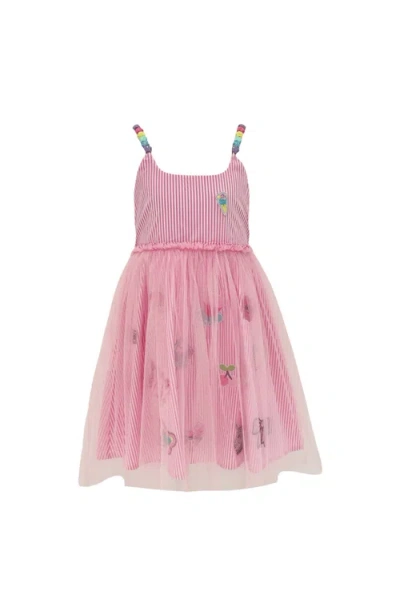 Lola + The Boys Kids'  Sweet Candy Lovers Dress In Pink