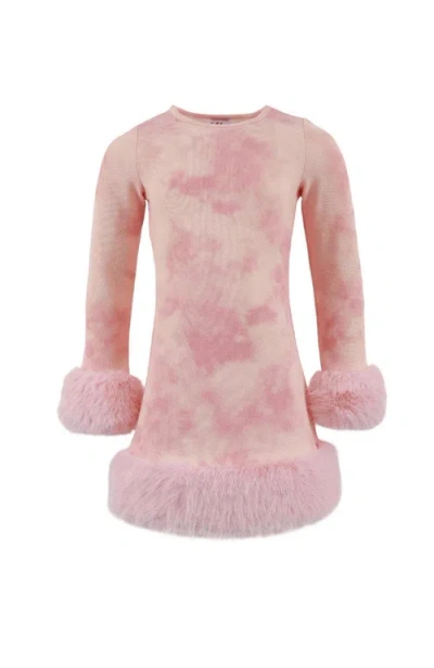 Lola + The Boys Kids'  Tie Dye Penelope Dress In Pink