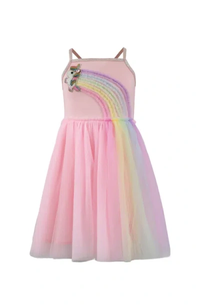 Lola + The Boys Kids'  Unicorn Rainbow Tulle Dress
