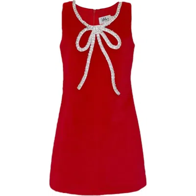 Lola + The Boys Kids'  Velvet Bow Princess Dress