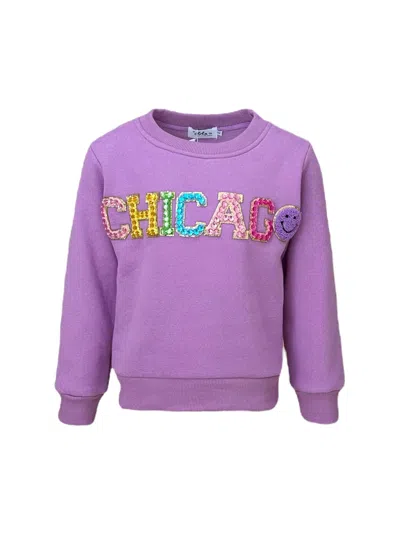 Lola + The Boys Women's Chicago Gem Sweatshirt - Lavender In Purple