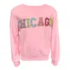 Lola + The Boys Women's Chicago Gem Sweatshirt - Pink In Pink
