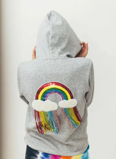 Lola + The Boys Women's Crystal Rainbow Rain Hoodie In Multi