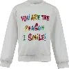 Lola + The Boys You Are The Reason I Smile Sweatshirt In White
