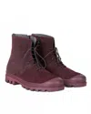 Lolafina Women's Lace Up Boot In London Old Purple In Burgundy