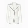 Lolam Women's White Geneva Blazer In White