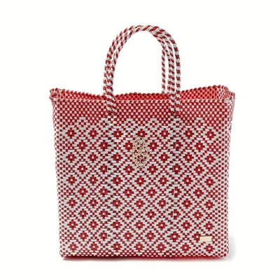 Lolas Bag Women's Medium Red Aztec Tote Bag