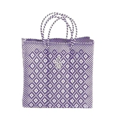 Lolas Bag Women's Pink / Purple / White Medium Purple Aztec Tote Bag Shoulder Strap In Pink/purple/white