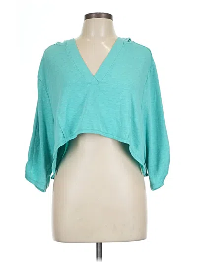 Pre-owned Lole 3/4 Sleeve T-shirt In Teal