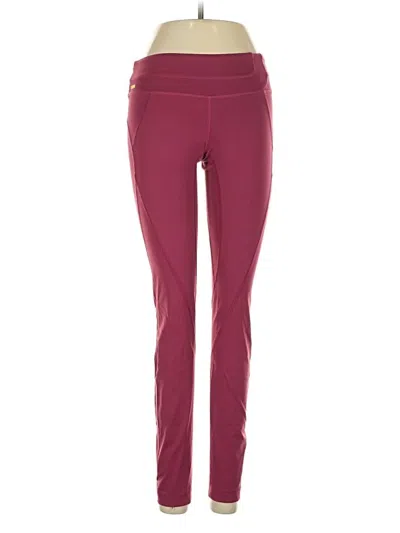 Pre-owned Lole Active Pants In Burgundy